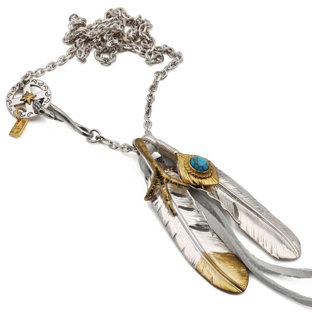 Amazon | [silver KYASYA]フェザーネックレス シルバー925 羽 ダブル